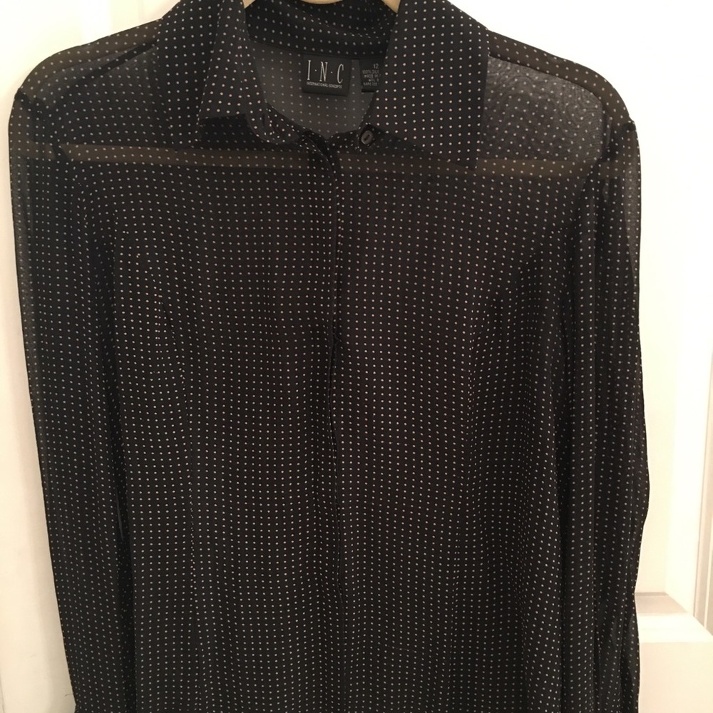 I.N.C. 100% silk button down